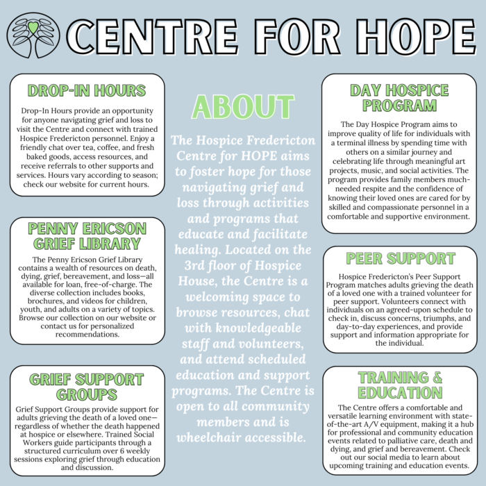Grief Resources Hospice Fredericton